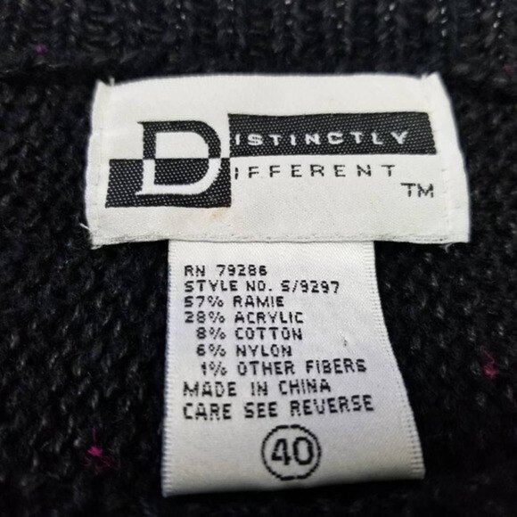 Vintage Distinctly Different Womens Abstract Colorblock Pullover Sweater Size 40 - Picture 11 of 12